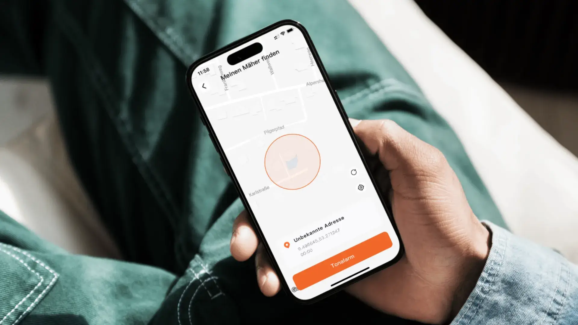 Segway Navimow X3 Series App zeigt Diebstahlschutz und Standortverfolgung des Mähroboters